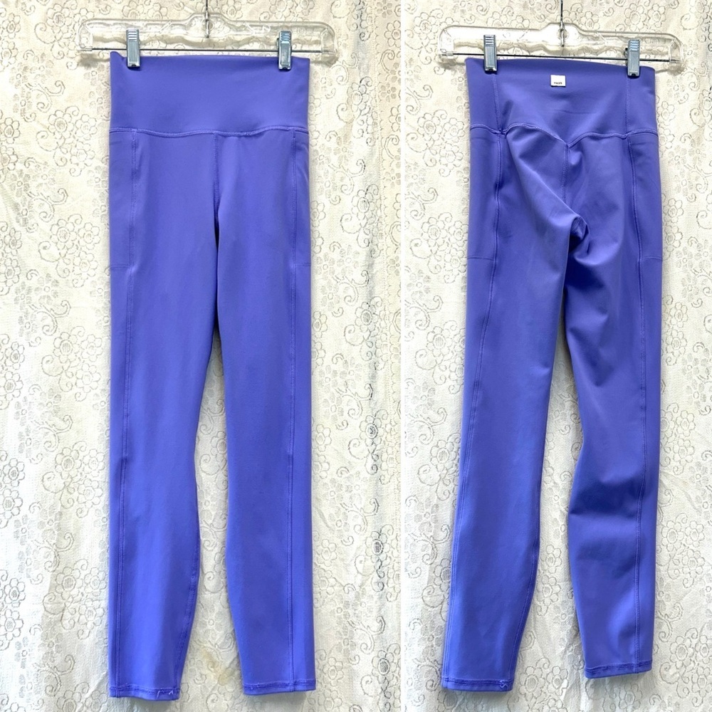 Vuori Women’s Studio Pocket Leggings Pants XS Ultra Violet Purple Lavender 7/8
